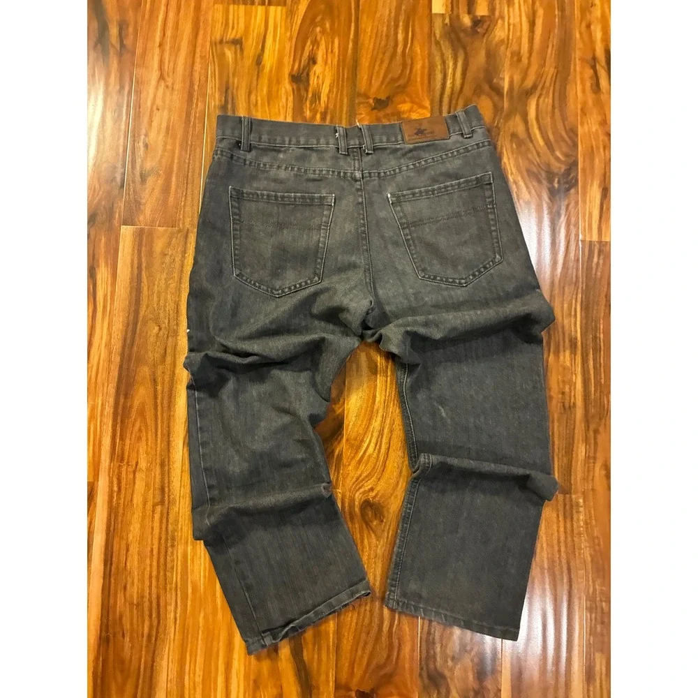 Beverly Hills Polo Club Mens Faded Black‎ Straight Leg Denim Jeans 34x30
